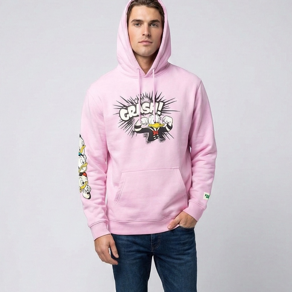 H&M Donald Duck "CRASH!" Graphic Hoodie